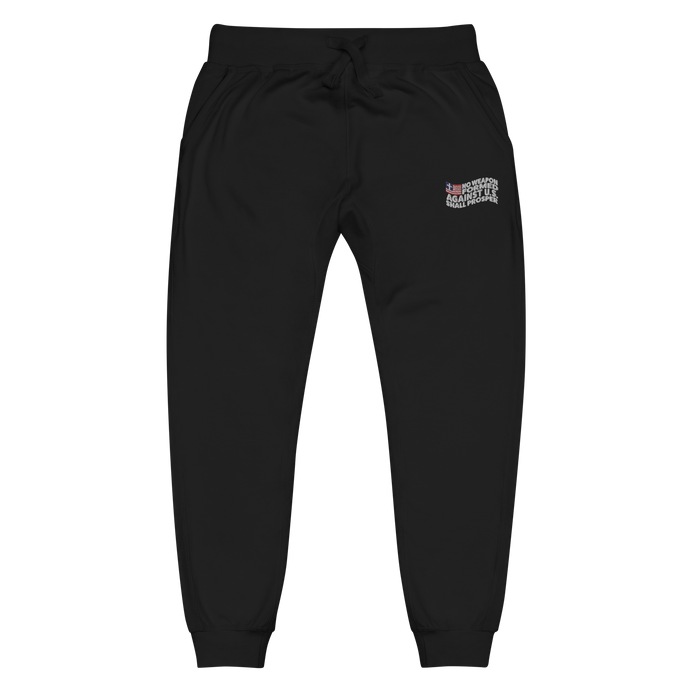 No Weapon Formed Against U.S. Unisex fleece sweatpants (Embroidered) 3 colors